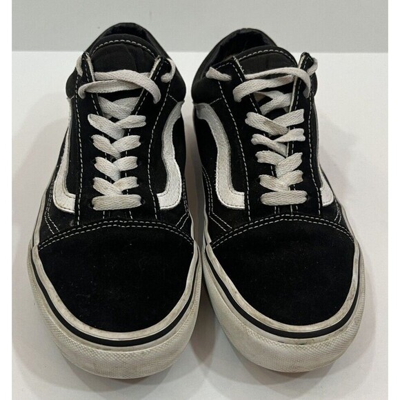 Vans Old Skool Classic Unisex Sneaker Shoes Size Mens 5.5 Womens 7 Black‎ White - Picture 2 of 8